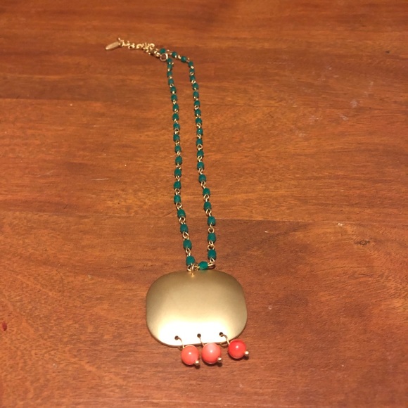 Plunder Jewelry - Plunder Necklace with green and coral beading